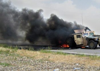 کاروانێکی سەربازیی ئەمریکا لە عێراق کرایە ئامانج