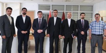 دیداری سه‌ركونسوڵی ئێران له‌گه‌ڵ سه‌رۆكی نوێی زانكۆی سلێمانی