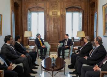 وەزیری دەرەوەی ئیمارات لە گەڵ سەرۆک کۆماری سوریا کۆبووە