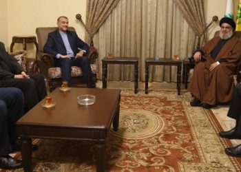 چاوپێکەوتنی وەزیری دەرەوەی ئێران و سەید حەسەن نەسروڵڵا