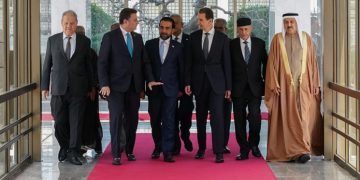 چاوپێکەوتنی سەرۆکی پەرلەمانی وڵاتانی عەرەبی لە گەڵ بەشار ئەسەد