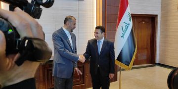 کۆبوونەوەی ئەمیر عەبدوڵڵاهیان و ڕاوێژکاری ئاسایشی نیشتمانی عێراق