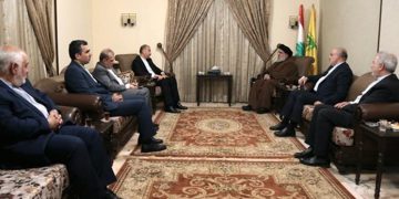 کۆبوونەوەی وەزیری دەرەوەی ئێران و سەید حەسەن نەسروڵڵا