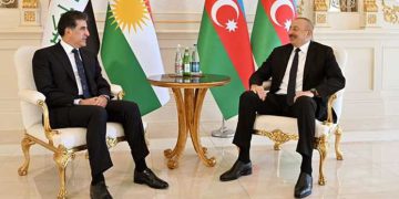 کۆبوونەوەی نێچیرڤان بارزانی و ئیلهام عەلیێف لە باکو