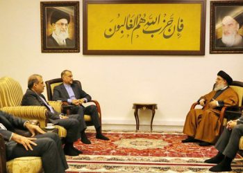 کۆبوونەوەی ئەمیر عەبدوڵڵاهیان و سەید حەسەن نەسروڵڵا لە بەیروت