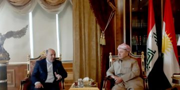 پەیامی سەرەخۆشی سەرکۆنسووڵی ئێران لە هەولێر بۆ مەسعود بارزانی