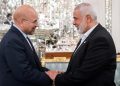 ئیسماعیل هەنیە لە گەڵ سەرۆکی پەرلەمانی ئێران کۆبووە