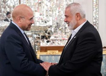 ئیسماعیل هەنیە لە گەڵ سەرۆکی پەرلەمانی ئێران کۆبووە