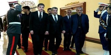 شاندی باڵای هەرێمی کوردستان بەشدارییان لە ڕێوڕەسمی پرسەی شەهید ڕەئیسیدا کرد