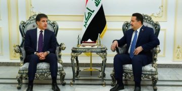 سودانی و بارزانی داوای چارەسەرکردنی کێشەکان بە پێی دەستوور دەکەن