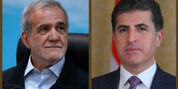 نێچیرڤان بارزانی بە تەلەفوون پیرۆزبایی لە مەسعود پزیشکیان کرد