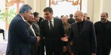 نێچیرڤان بارزانی لە گەڵ سەرۆکی پەرلەمانی ئێران کۆبووە