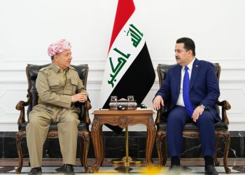 مەسعود بارزانی سەردانی بەغدای کرد و لە گەڵ سودانی کۆبووە