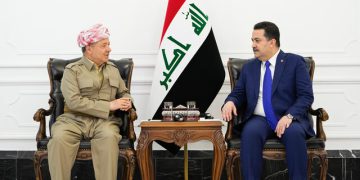 مەسعود بارزانی سەردانی بەغدای کرد و لە گەڵ سودانی کۆبووە