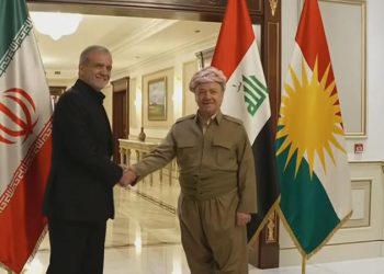 چاوپێکەوتنی دکتۆر پزیشکیان و مەسعود بارزانی