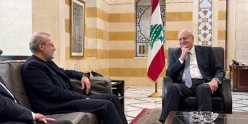 عەلی لاریجانی لە گەڵ سەرۆک وەزیرانی لوبنان کۆبووە