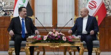 سودانی لە گەڵ سەرۆکی پەرلەمانی ئێران کۆبووە