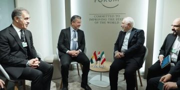 کۆبوونەوەی محەممەد جواد زەریف و مەسرور بارزانی لە داڤۆس