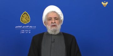 نەعیم قاسم: لە ئەگەری بەردەوامی هێرشەکانی ڕژێمی زایۆنیستی بۆ سەر لوبنان کاردانەوەمان دەبێت