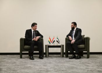 نێچیرڤان بارزانی لە گەڵ ئەحمەد شەرع کۆبووە