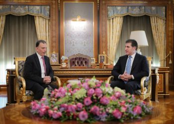 نێچيرڤان بارزانی و كونسوڵى گشتيى فهلهستين له ههولێر جهختیان له پاراستنى مافى گهلى فهلهستين کردهوه